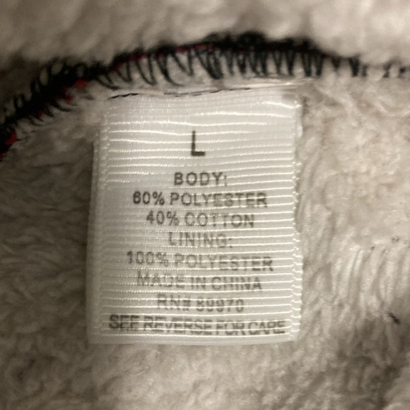 Eden & Olivia Maternity Size Large buttoned down Sherpa shirt with 4 pockets - Picture 11 of 12